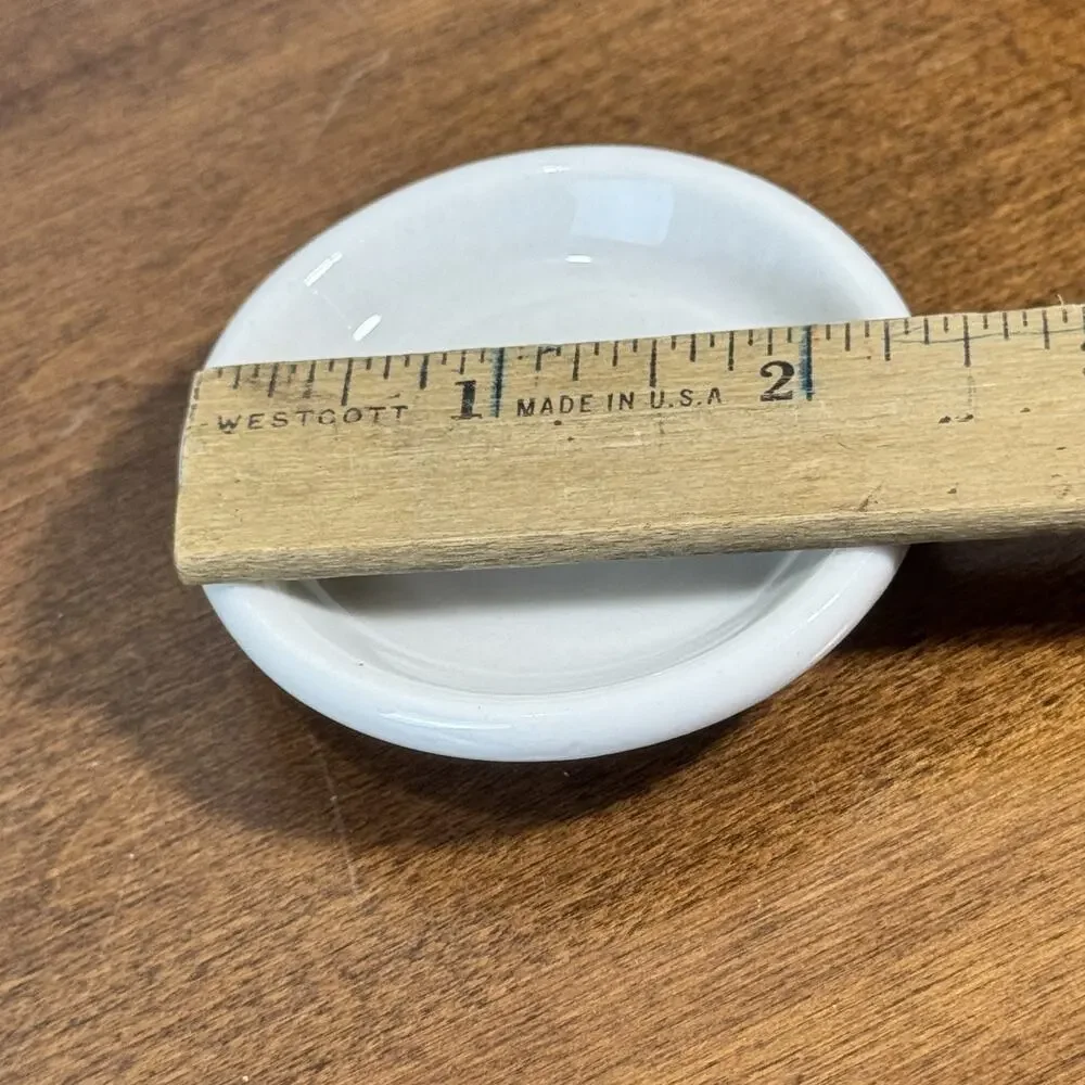Vintage Butter Pat Plate White Chunky 2